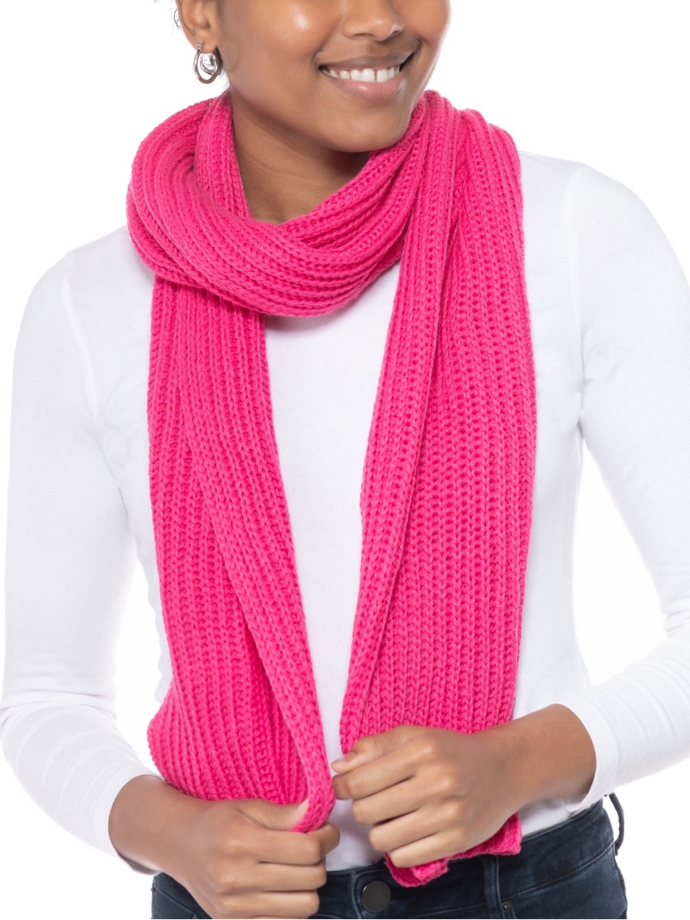 Style & Co. Bright Pink Knit Scarf